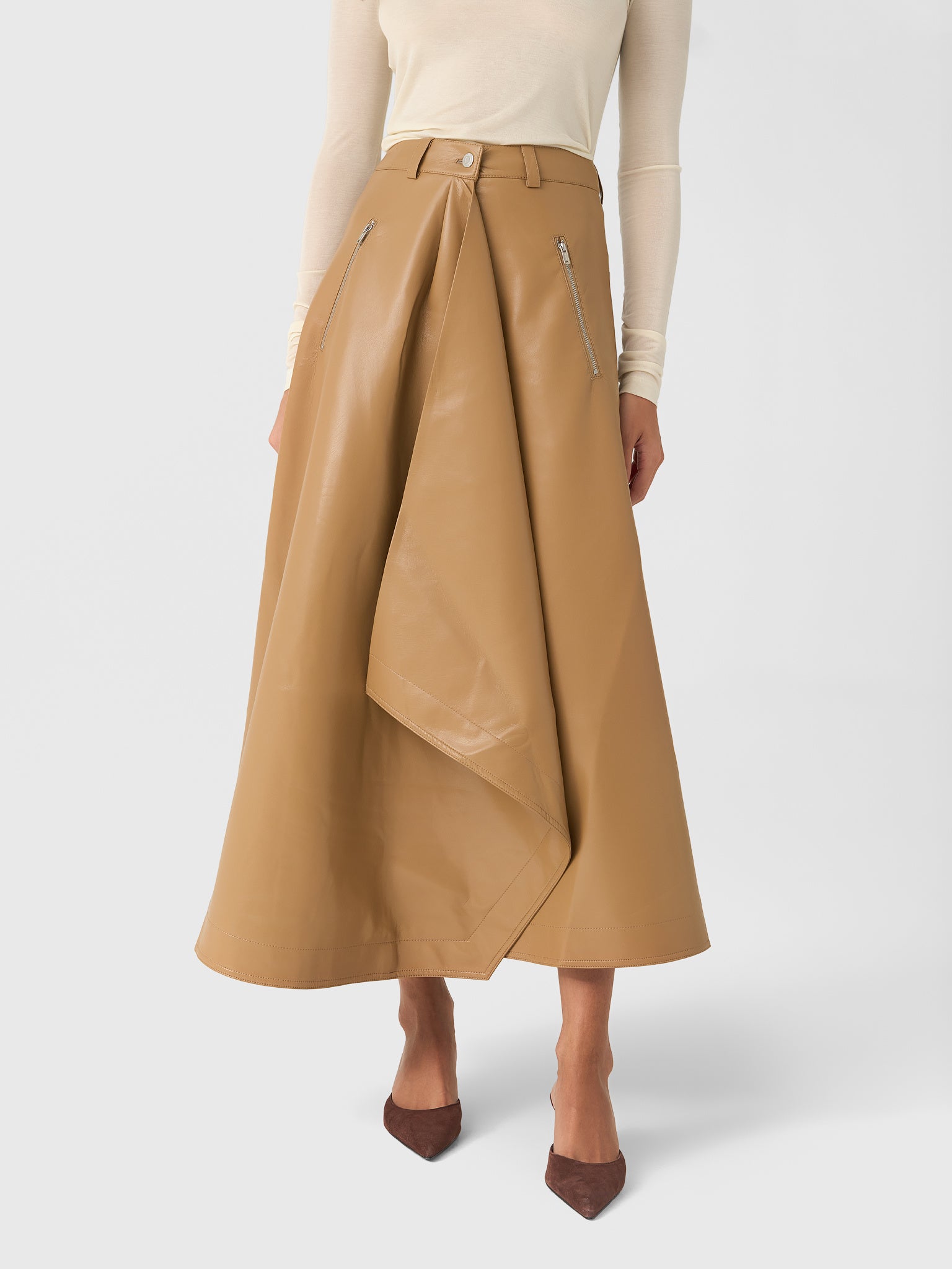 Nanushka Women's Neith Alt-Leather Skirt - Saint Bernard