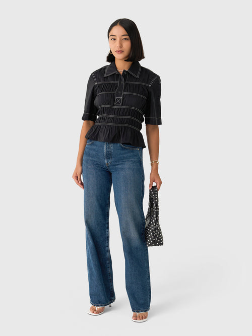 Nanushka Women's Nairi Smocked Shirt