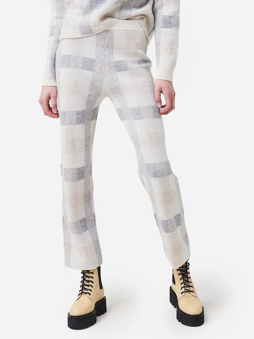 Naadam Cashmere Women's Cashmere Checkered Jacquard Pant