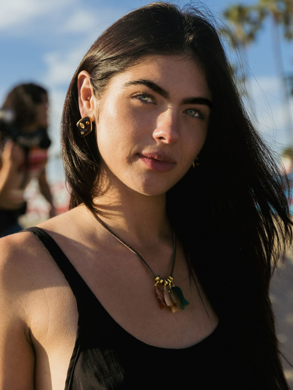 Eliou Fish Charm Wrap Necklace - Saint Bernard