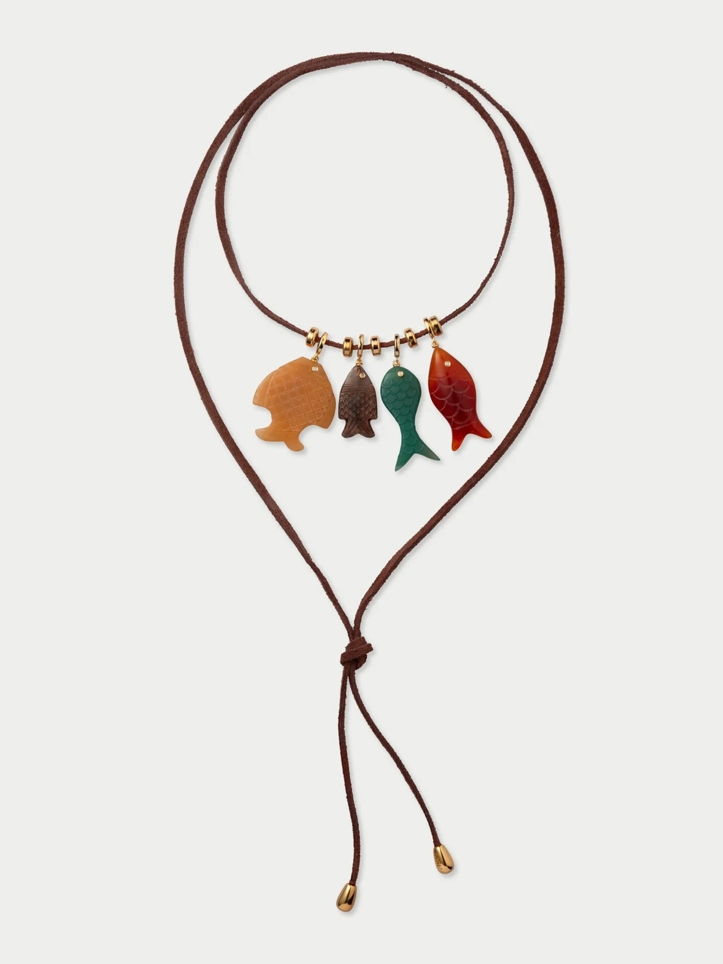 Eliou Fish Charm Wrap Necklace