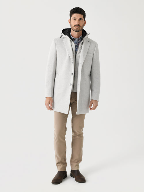 Blue Industry Men's Faint Houndstooth Hooded Inlay Jacket