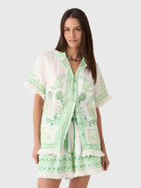 Kate Ford Women's Ochna Fringed Tee - Saint Bernard