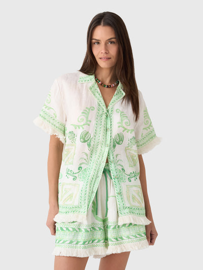 Kate Ford Women's Ochna Fringed Tee - Saint Bernard