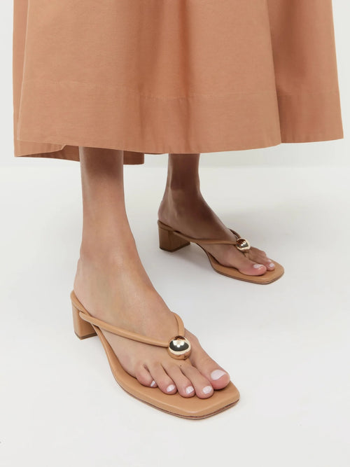 Loeffler Randall Women's Odessa Leather Heeled Sandal