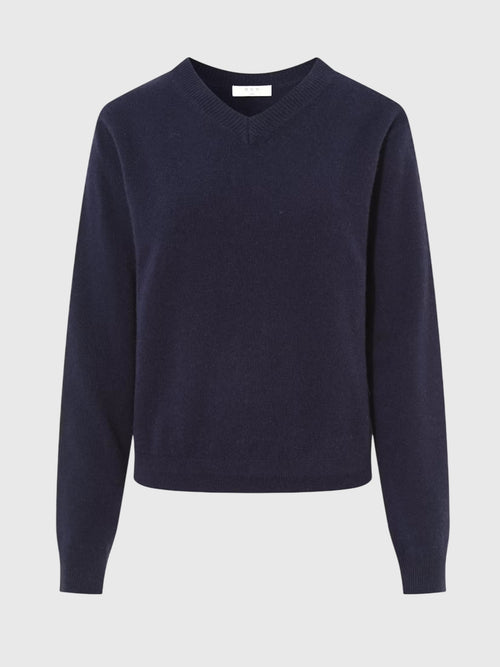 One Grey Day Women's Kadri Cashmere V-Neck Sweater - Saint Bernard