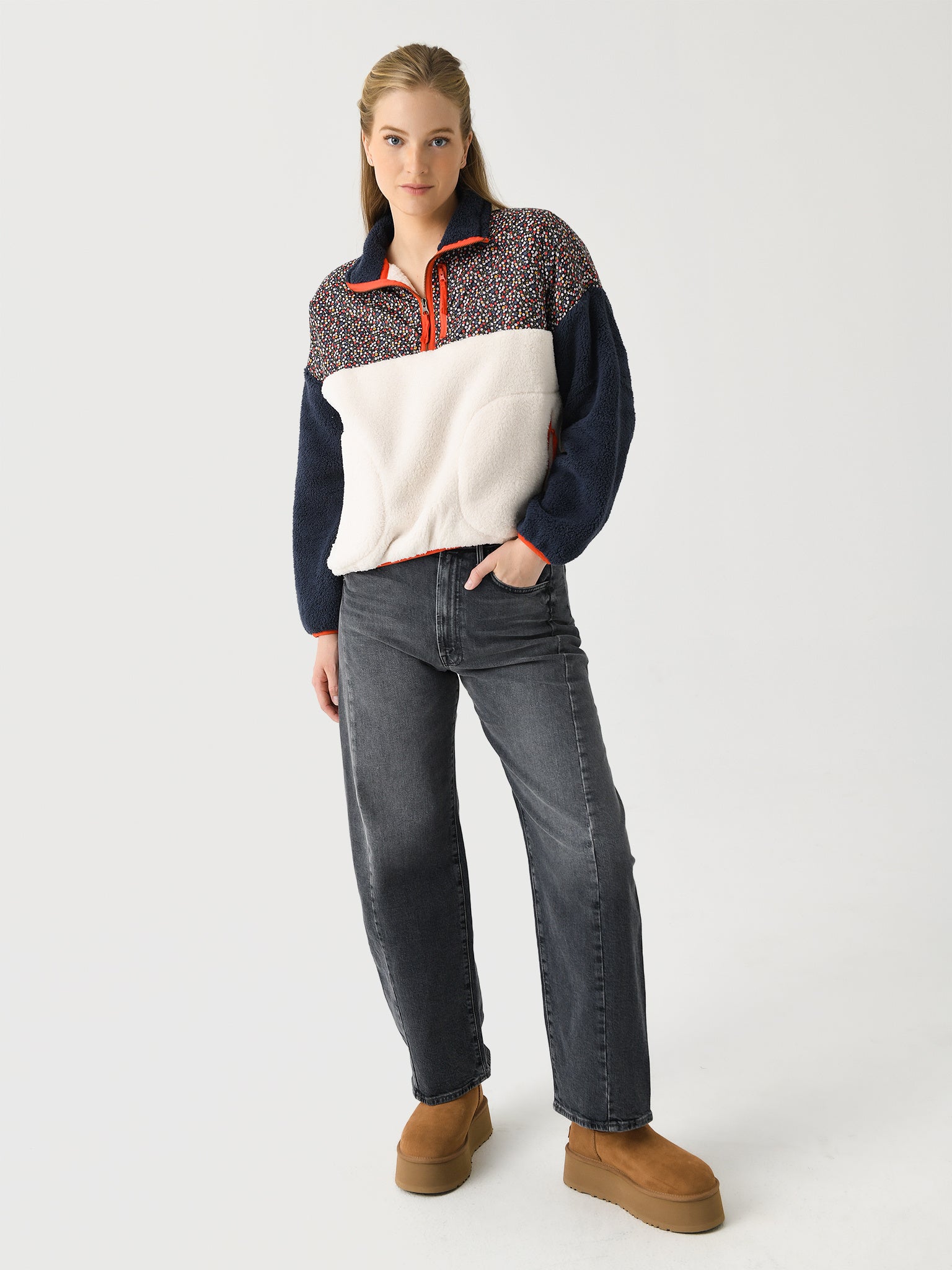 The Great Outdoors Women's The Plush Colorblock Terrain Half-Zip