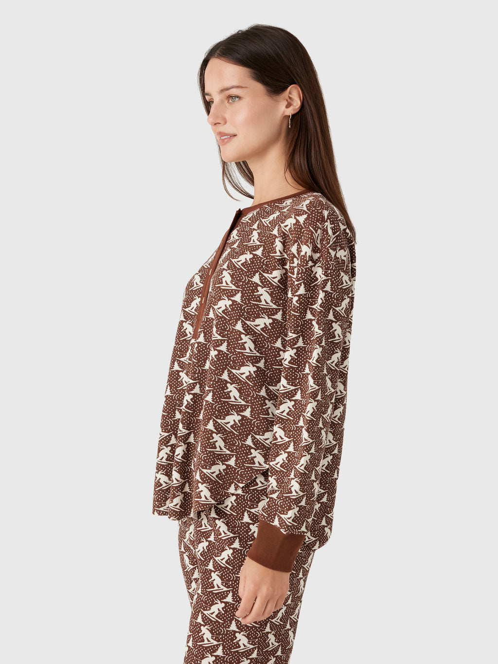 The Great Outdoors Women's The Slope Henley - Saint Bernard