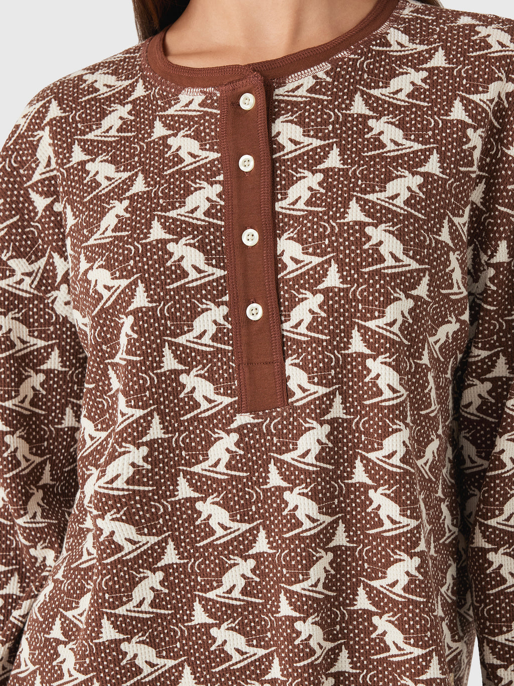 The Great Outdoors Women's The Slope Henley - Saint Bernard