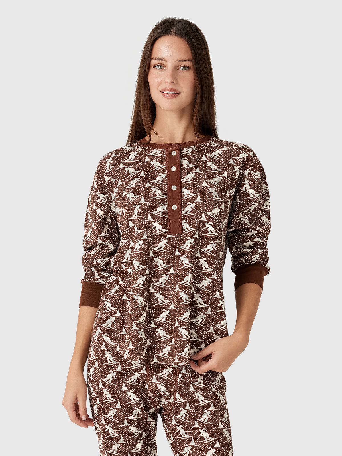 The Great Outdoors Women's The Slope Henley - Saint Bernard