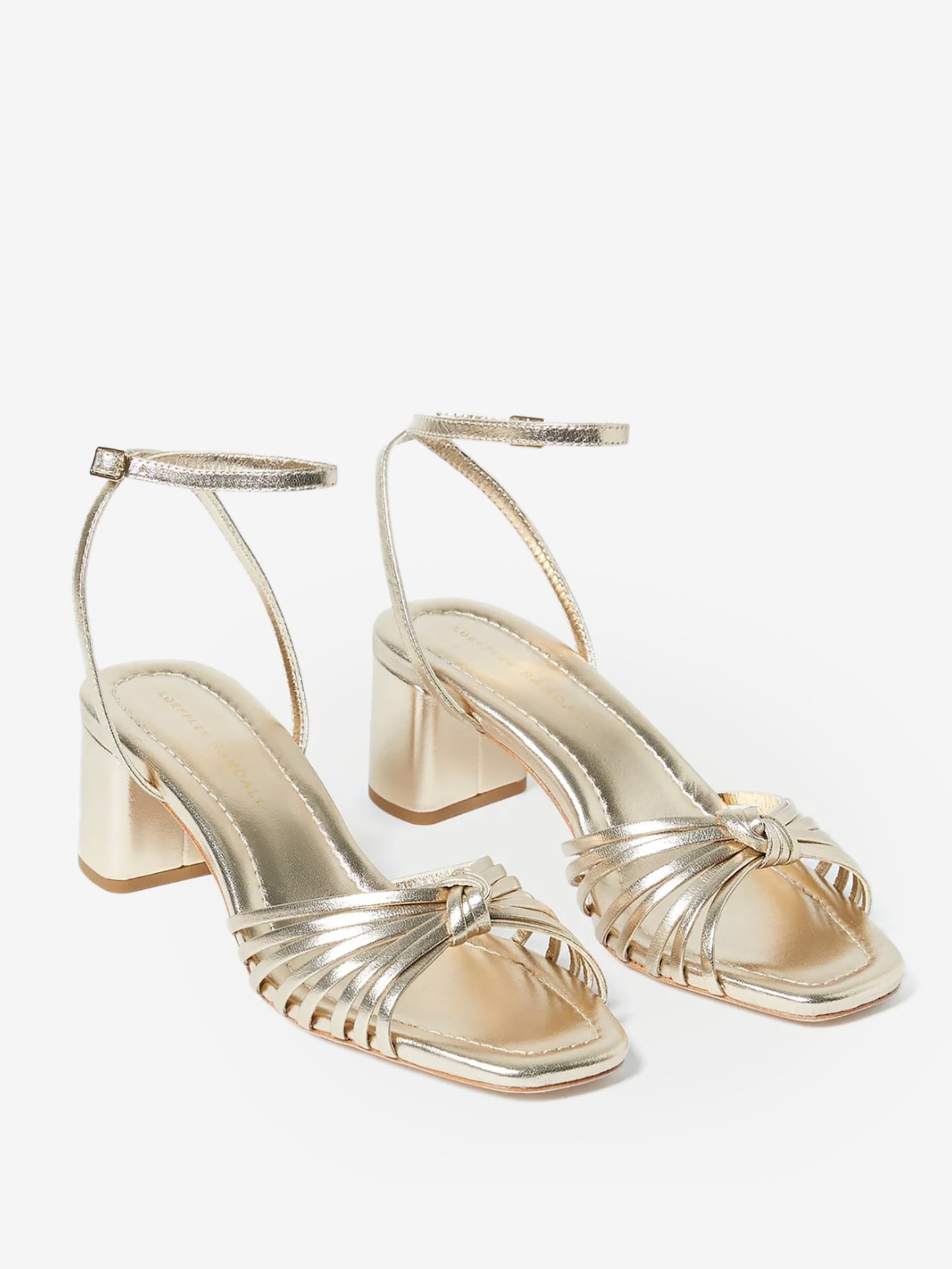 Loeffler Randall Women's Olivia Knot Mid-Heel Sandal - Saint Bernard