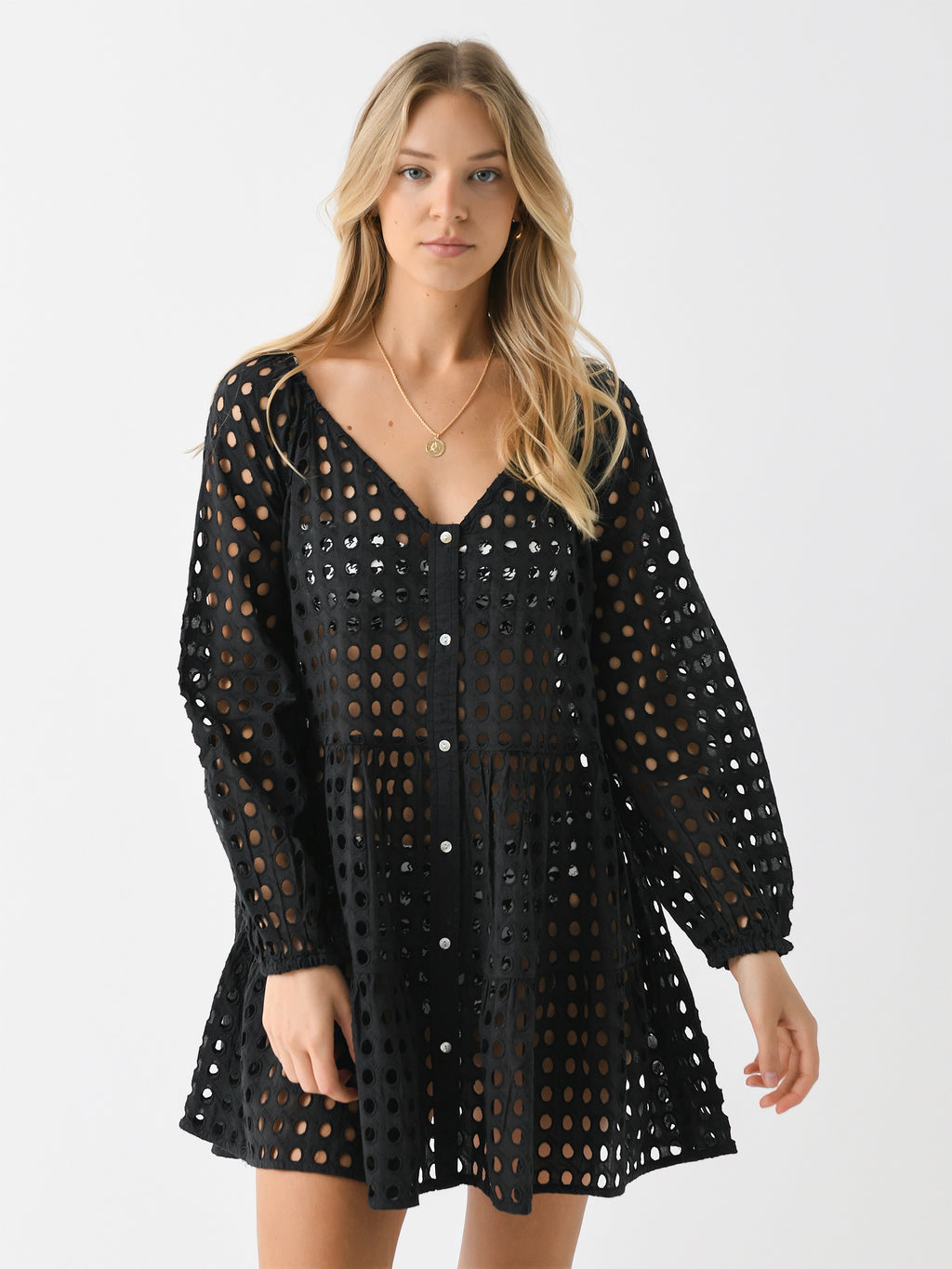 Solid + Striped Women's The Evan Eyelet Mini Dress - Saint Bernard