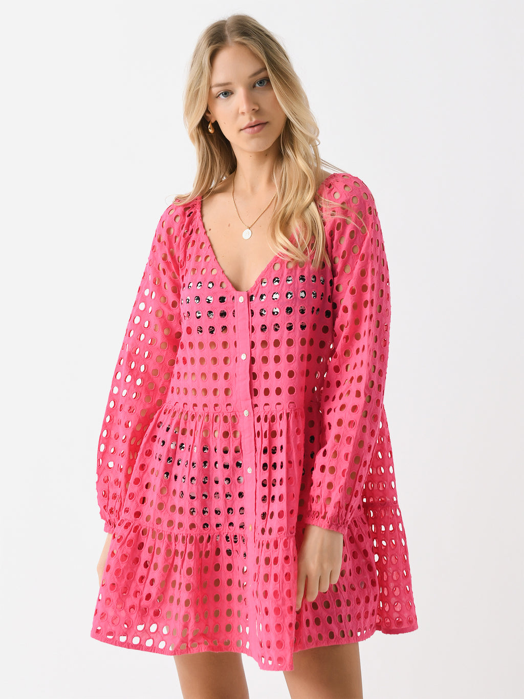 Solid + Striped Women's The Evan Eyelet Mini Dress - Saint Bernard