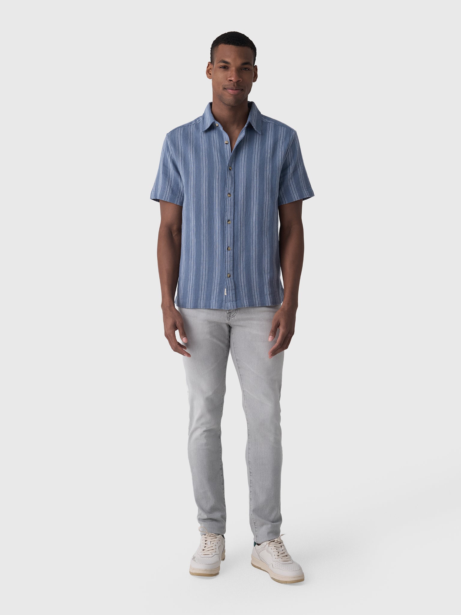 Fair Harbor Men's Oasis Textured Shirt - Saint Bernard