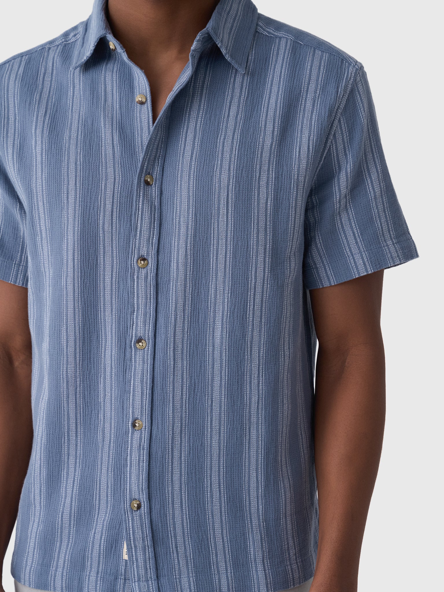 Fair Harbor Men's Oasis Textured Shirt - Saint Bernard