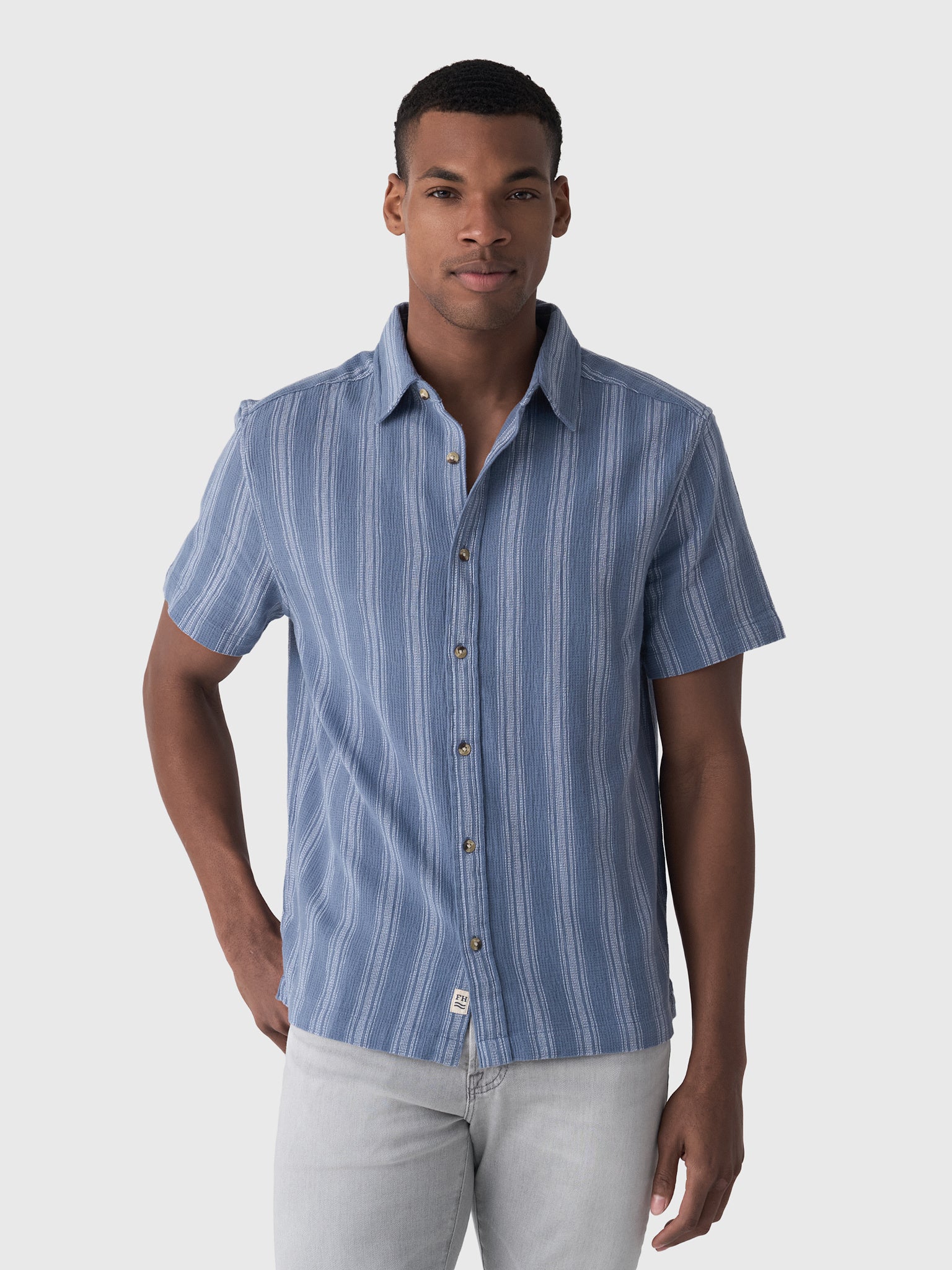 Fair Harbor Men's Oasis Textured Shirt - Saint Bernard
