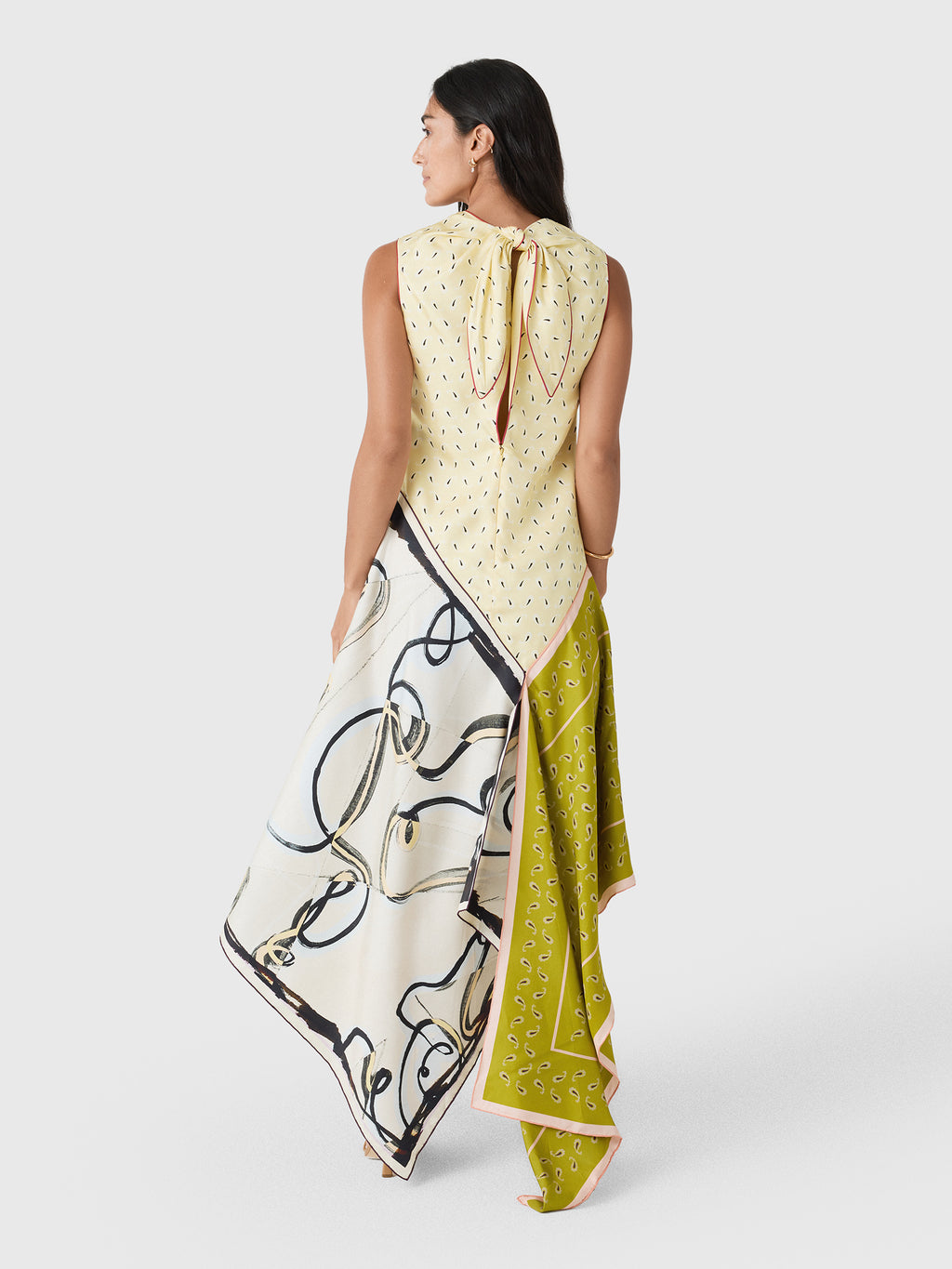 Otzio Women's Asymmetrical Scarf Dress