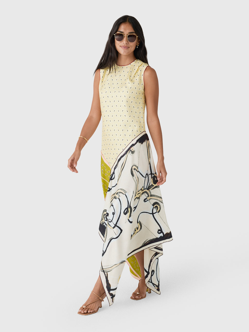 Otzio Women's Asymmetrical Scarf Dress