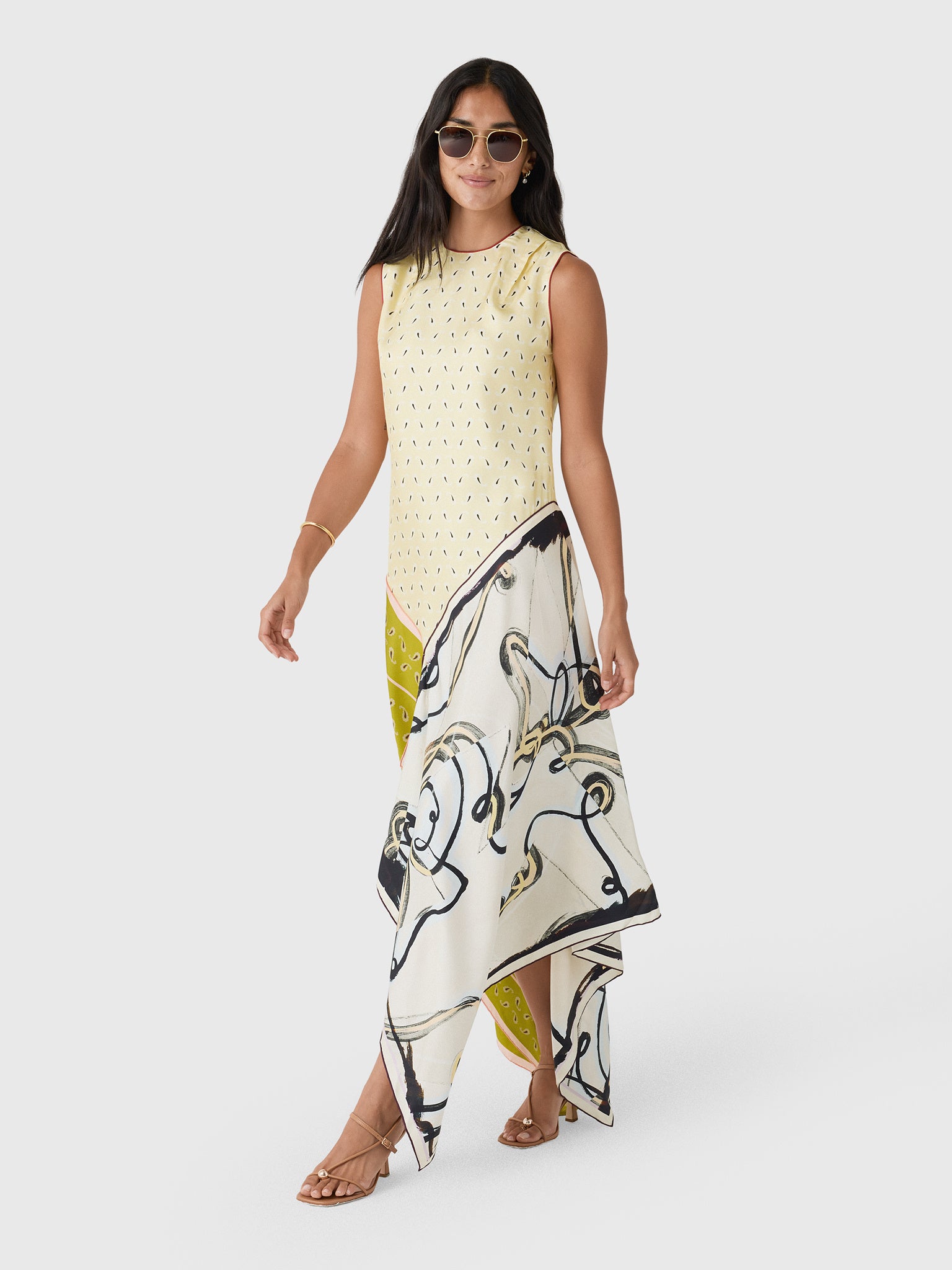 Otzio Women's Asymmetrical Scarf Dress