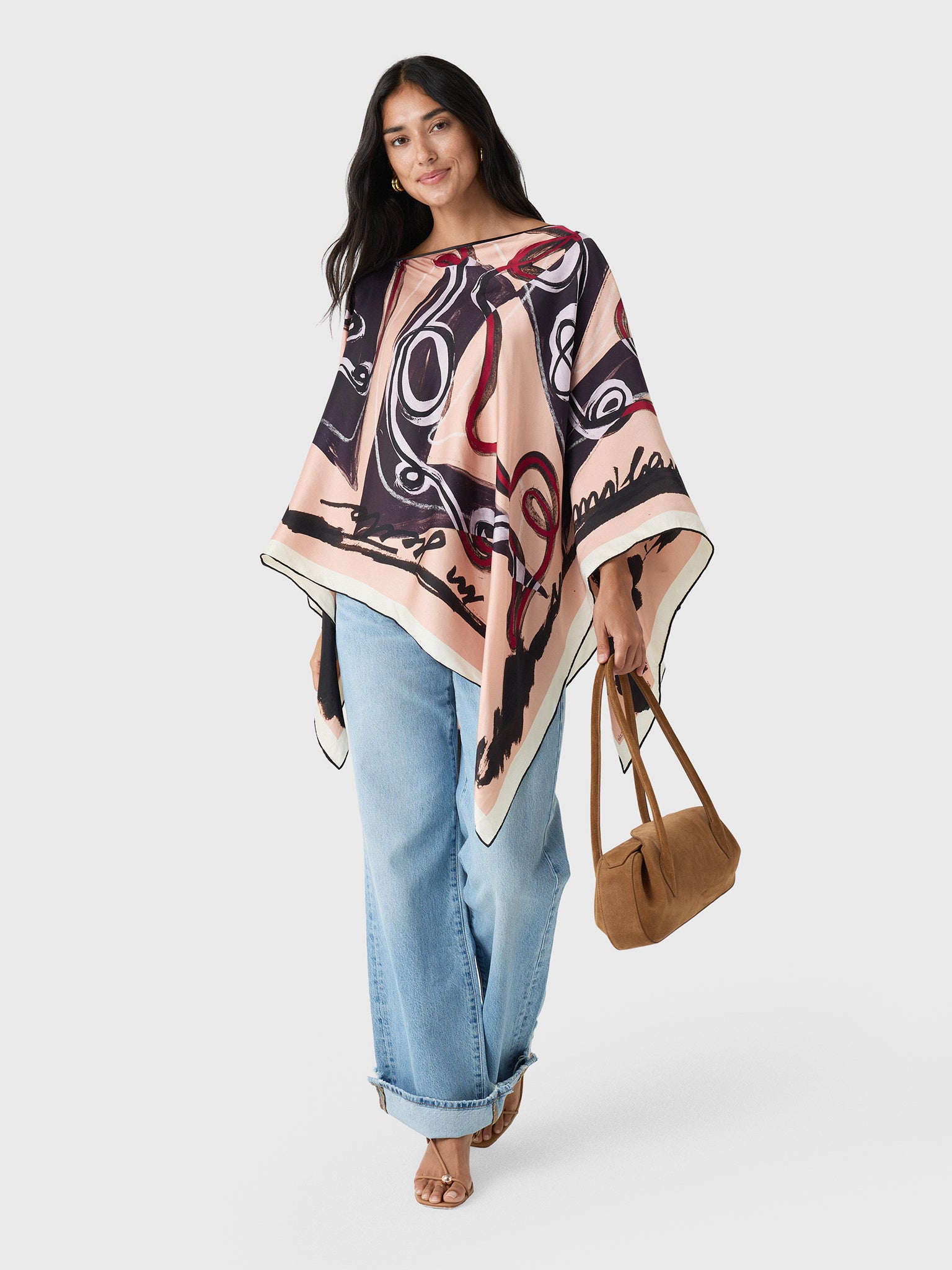 Otzio Women's Boat Neck Scarf Top
