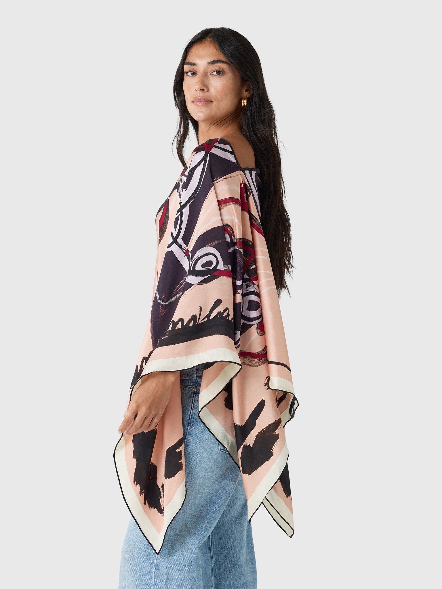 Otzio Women's Boat Neck Scarf Top