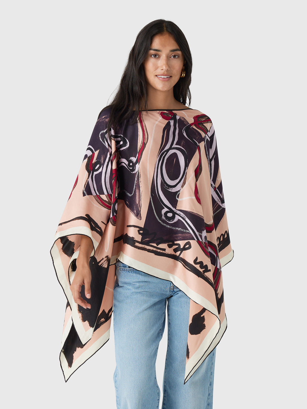 Otzio Women's Boat Neck Scarf Top