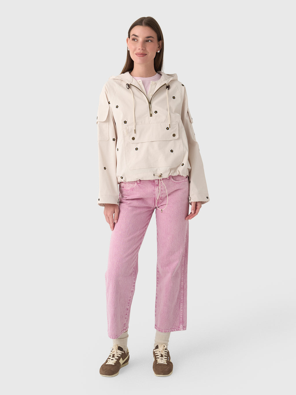 The Great Women's The Embroidered Cropped Trailhead Pullover - Saint Bernard