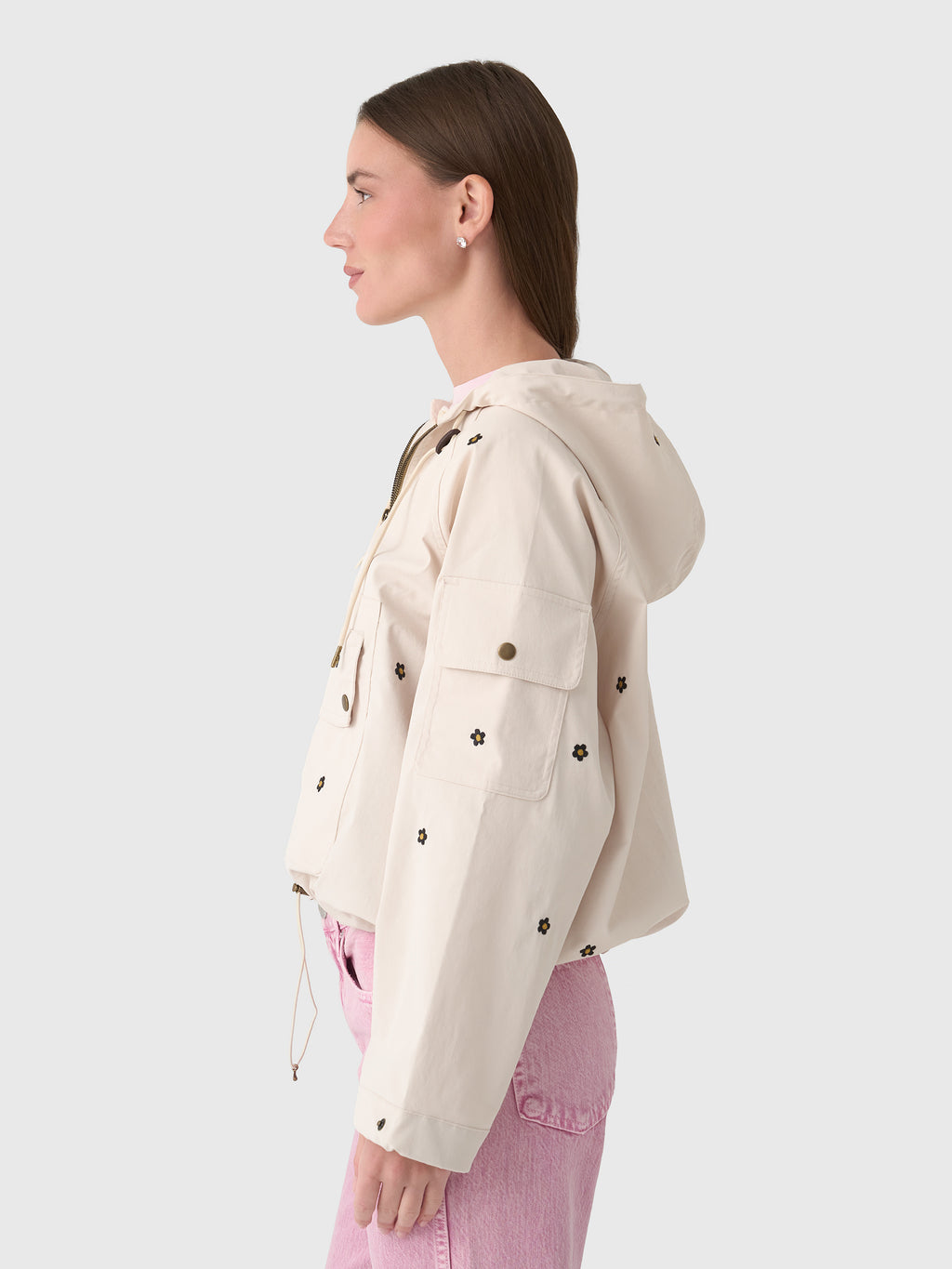 The Great Women's The Embroidered Cropped Trailhead Pullover - Saint Bernard
