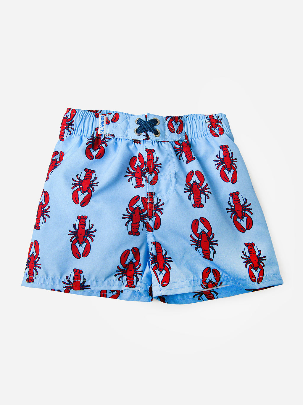 Rufflebutts Boys' My Little Lobster Swim Trunk - Saint Bernard
