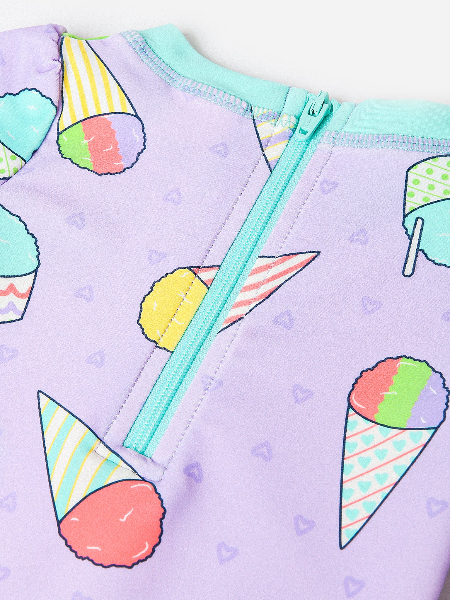 Rufflebutts Baby Girls' Long Sleeve Onesie Rash Guard Saint Bernard