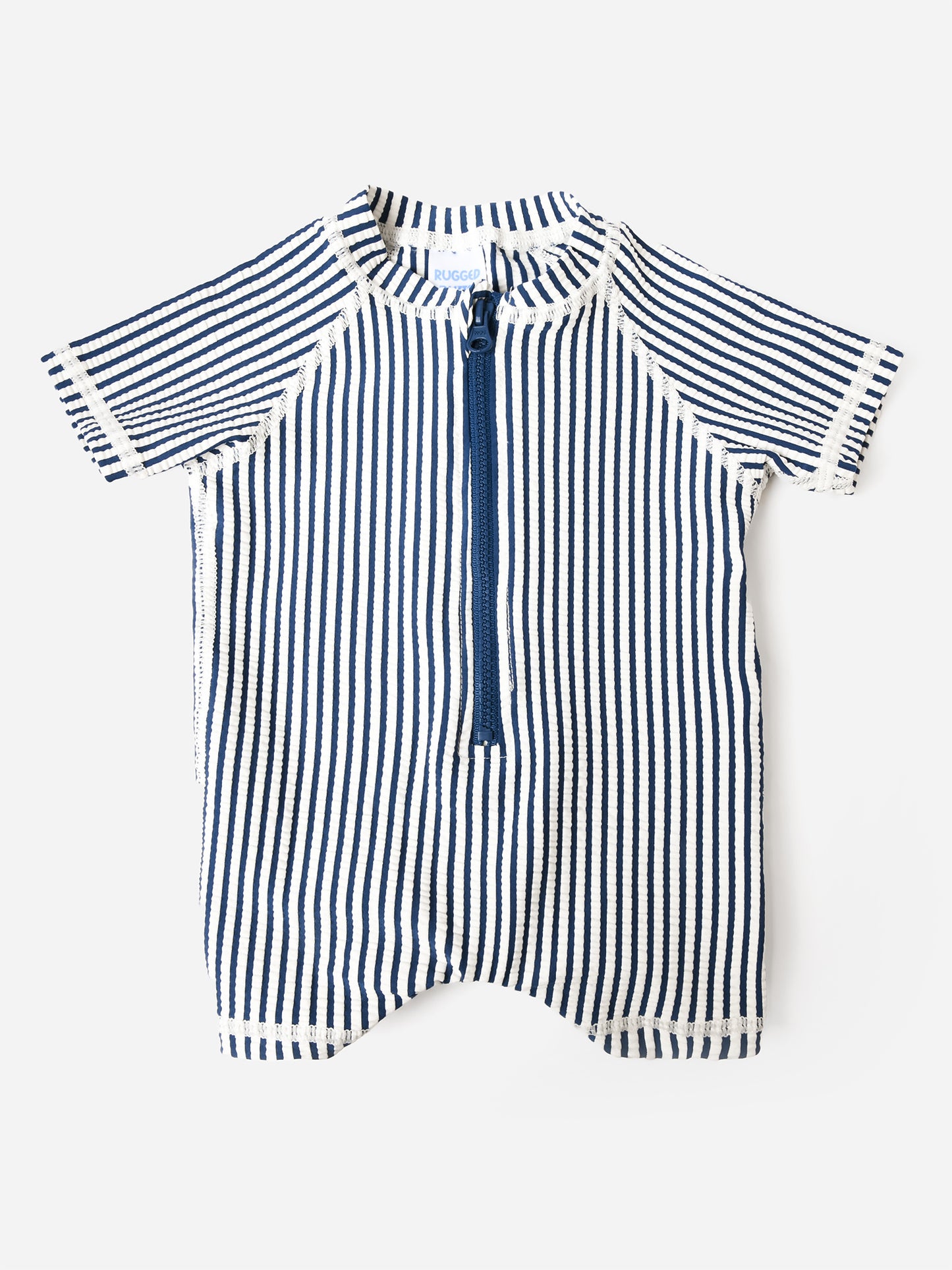 Rufflebutts Baby Boys' Short Sleeve Onesie Rash Guard - Saint Bernard