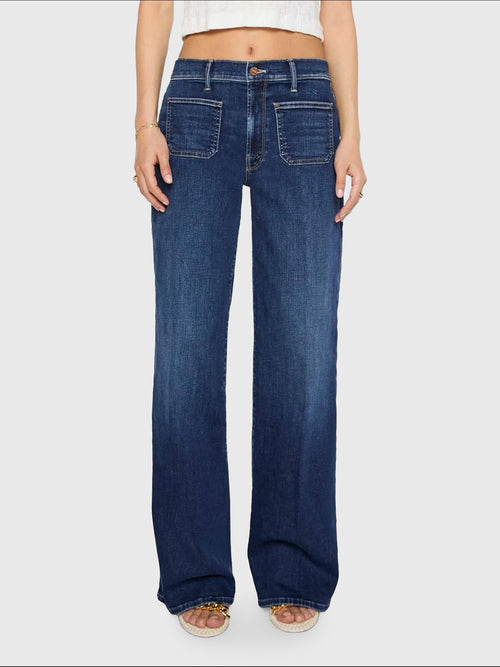 Mother Women's Petites The Lil' Patch Pocket Mid Rise Maven Sneak Jean