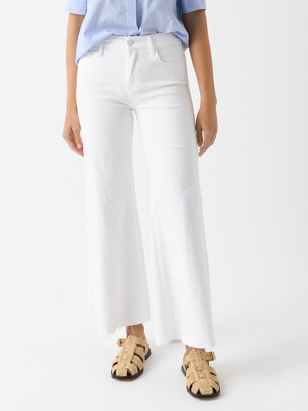 Mother Women's Petites The Lil' Roller Fray Jean - Saint Bernard