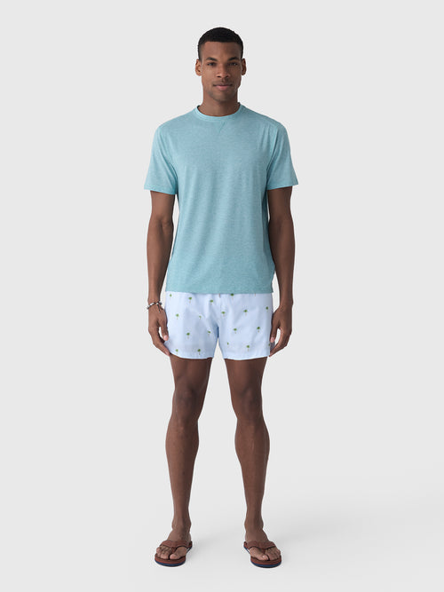 Bermies Men's Palm Stripes Swim Trunk