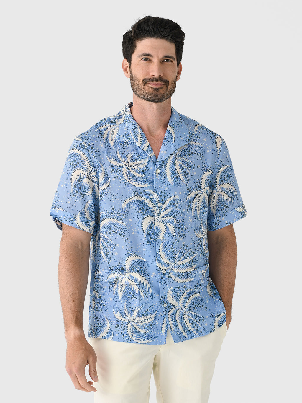 Tombolo Men's Palm Fronds Shirt - Saint Bernard