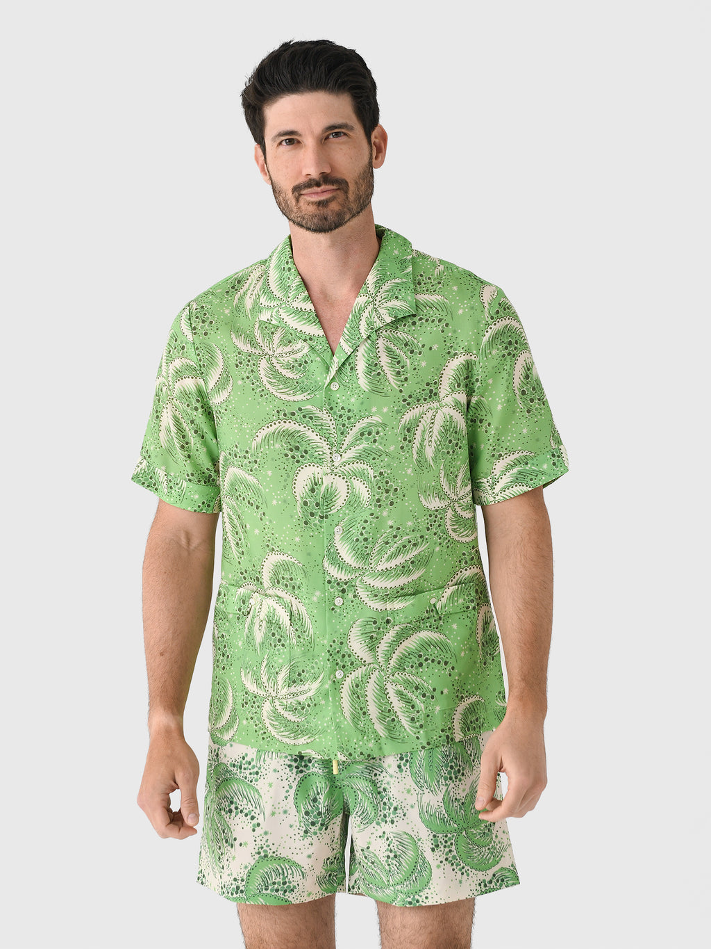 Tombolo Men's Palm Fronds Shirt - Saint Bernard