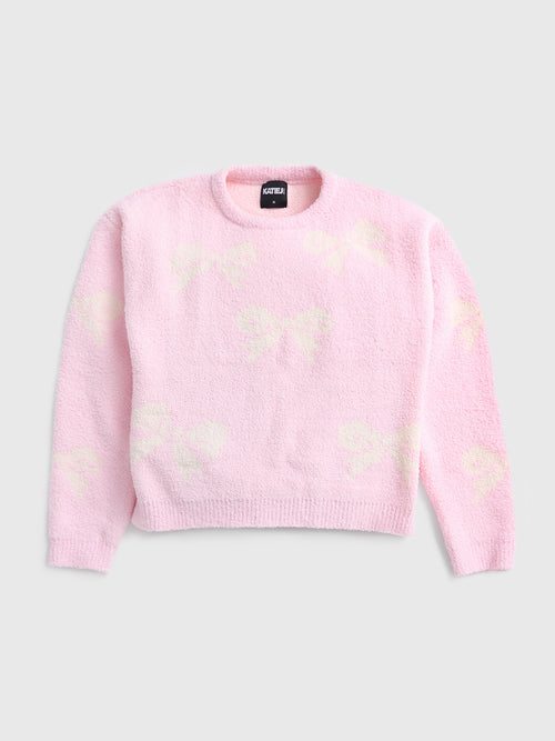Katie J NYC Girls' Parker Intarsia Crew Sweater