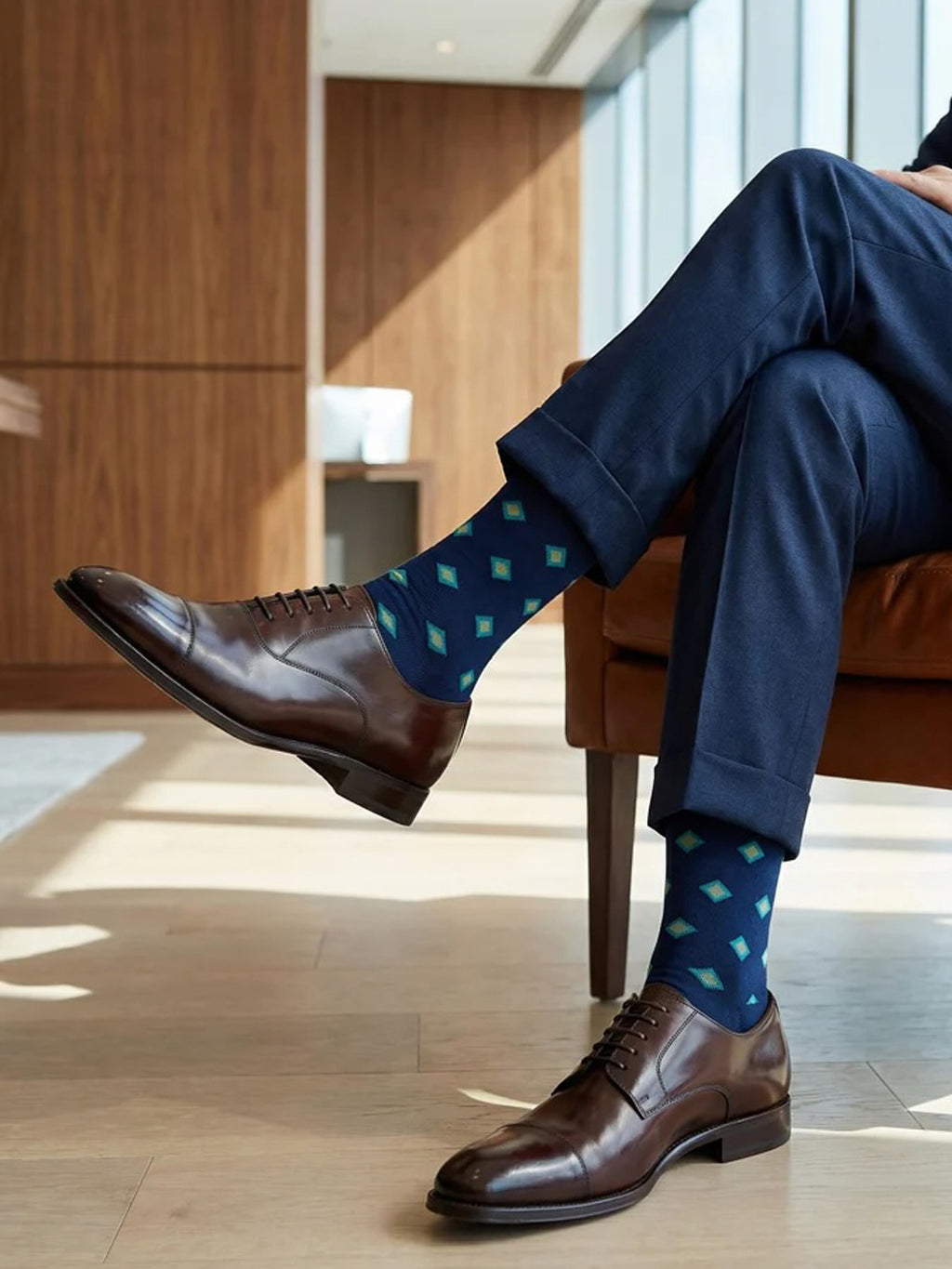 Dead Soxy Men's Parker Dress Socks - Saint Bernard