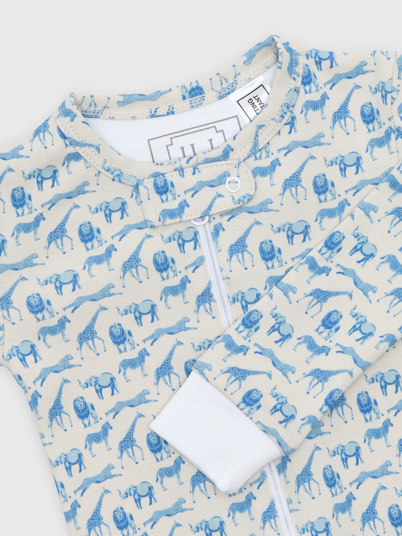 Lila And Hayes Baby Parker Zipper Pajama - Saint Bernard