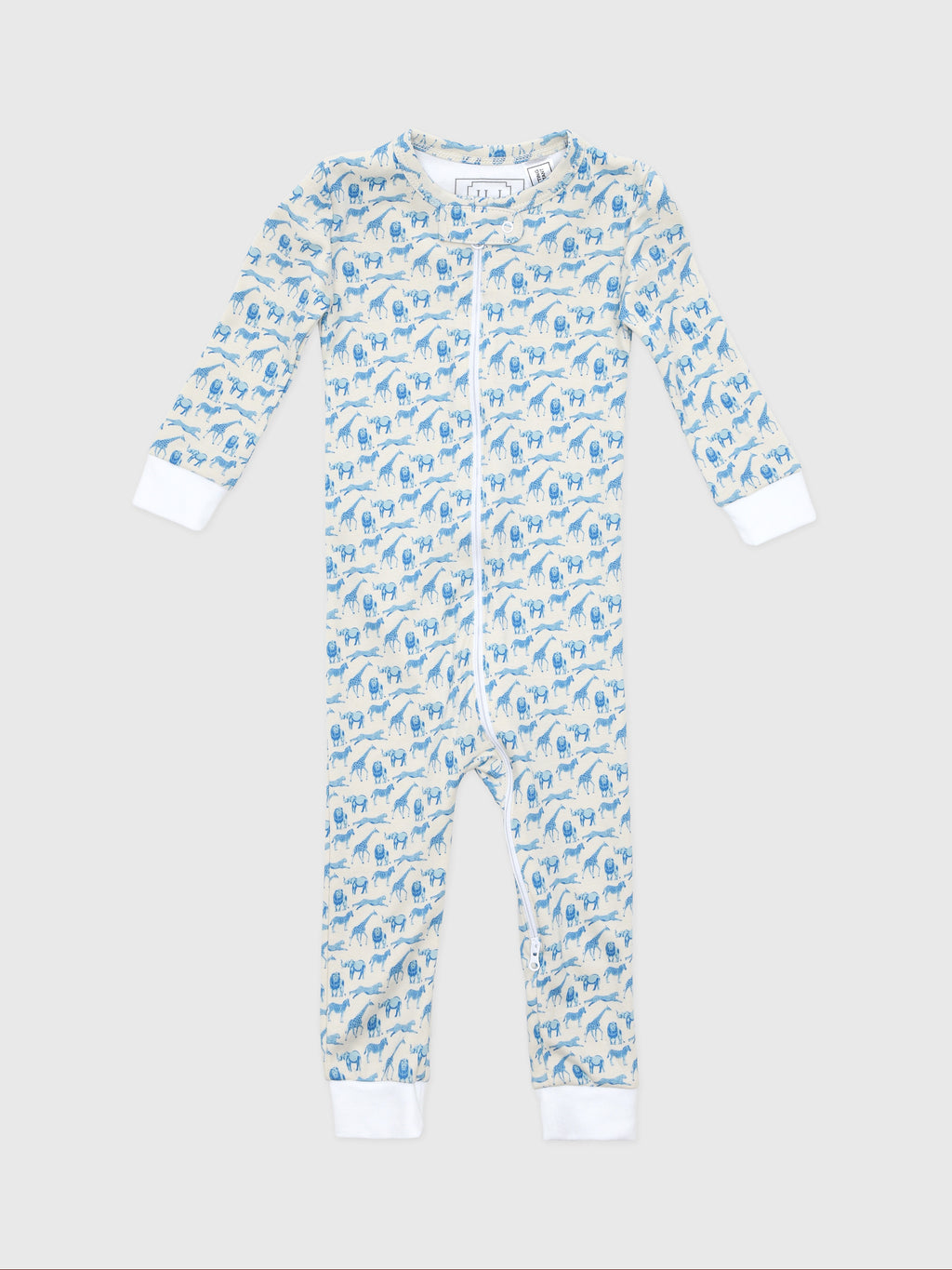 Lila And Hayes Baby Parker Zipper Pajama - Saint Bernard