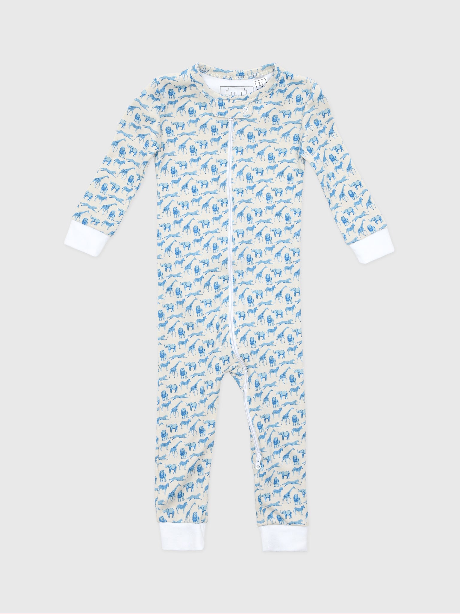 Lila And Hayes Baby Parker Zipper Pajama - Saint Bernard