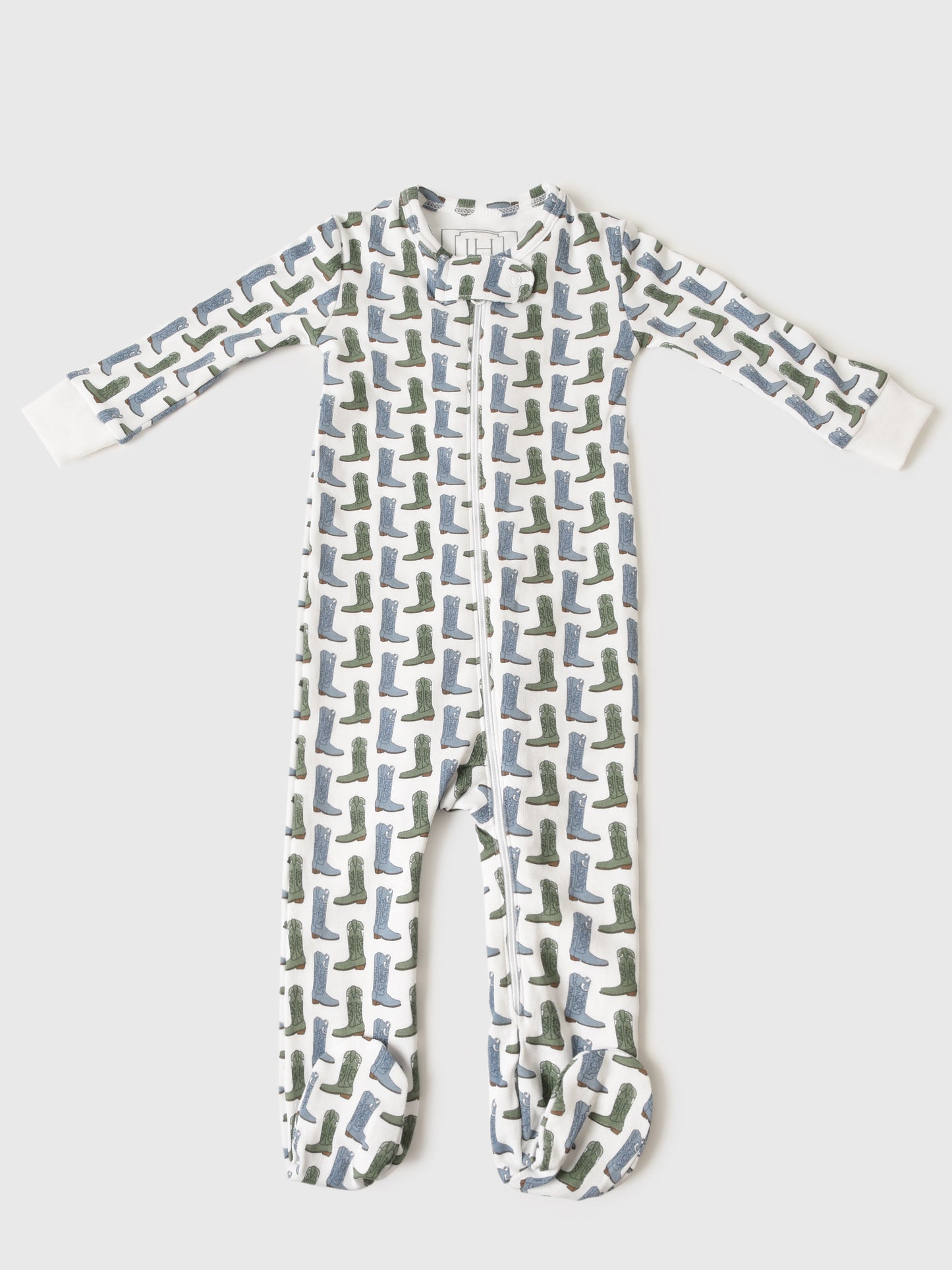 Lila And Hayes Baby Parker Zipper Pajama - Saint Bernard