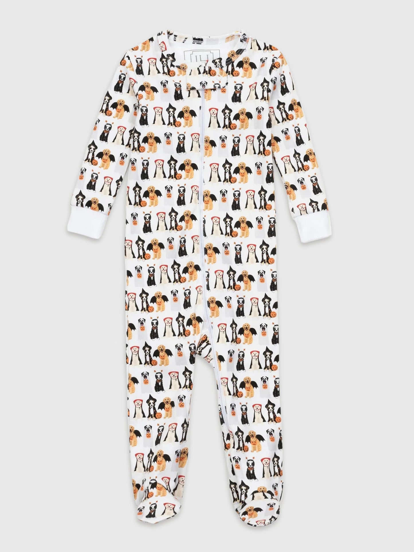 Lila And Hayes Baby Parker Zipper Pajama - Saint Bernard