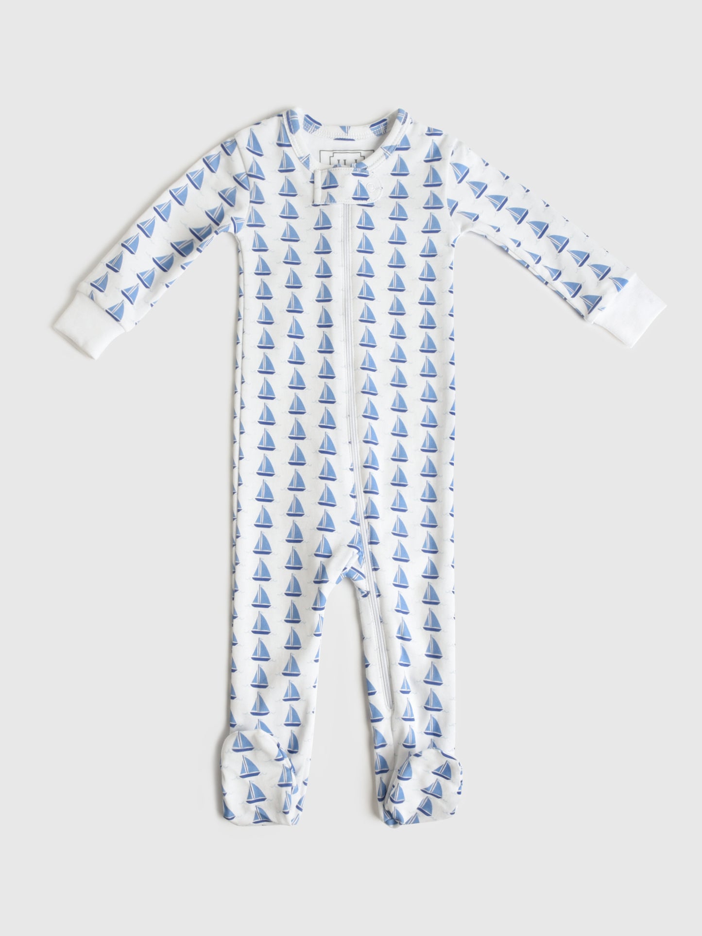 Lila And Hayes Baby Parker Zipper Pajama - Saint Bernard