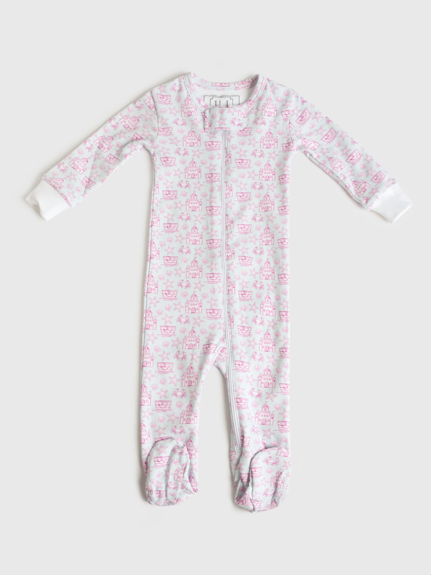 Lila And Hayes Baby Parker Zipper Pajama - Saint Bernard