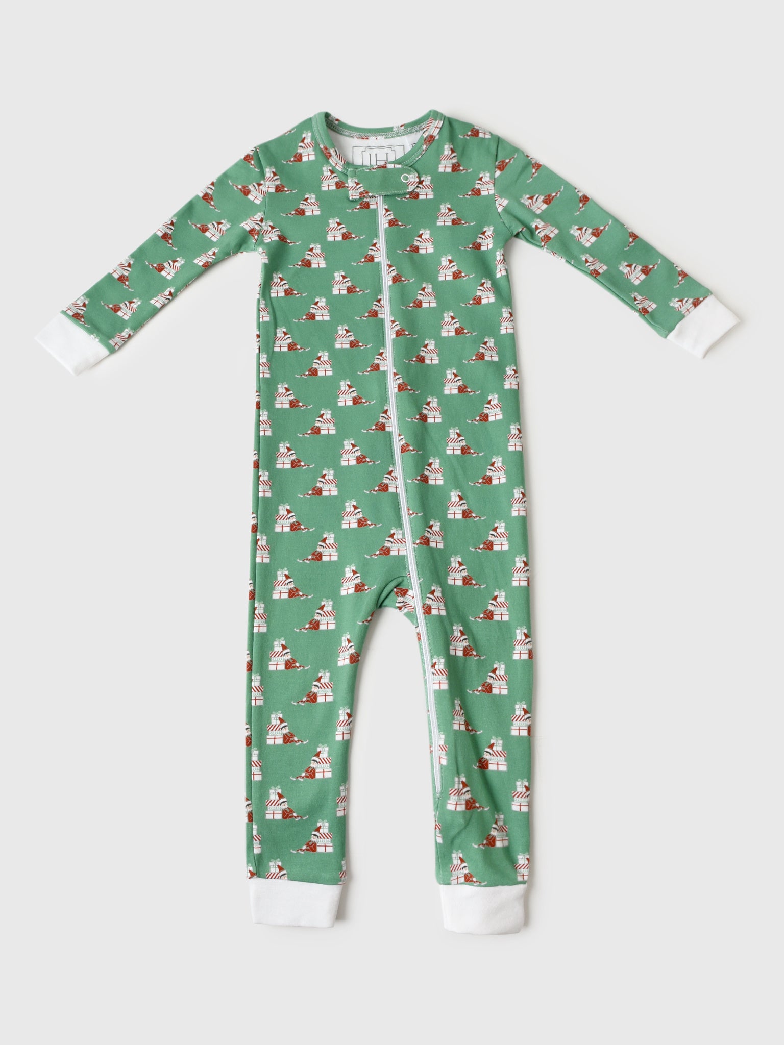 Lila And Hayes Baby Parker Zipper Pajama - Saint Bernard