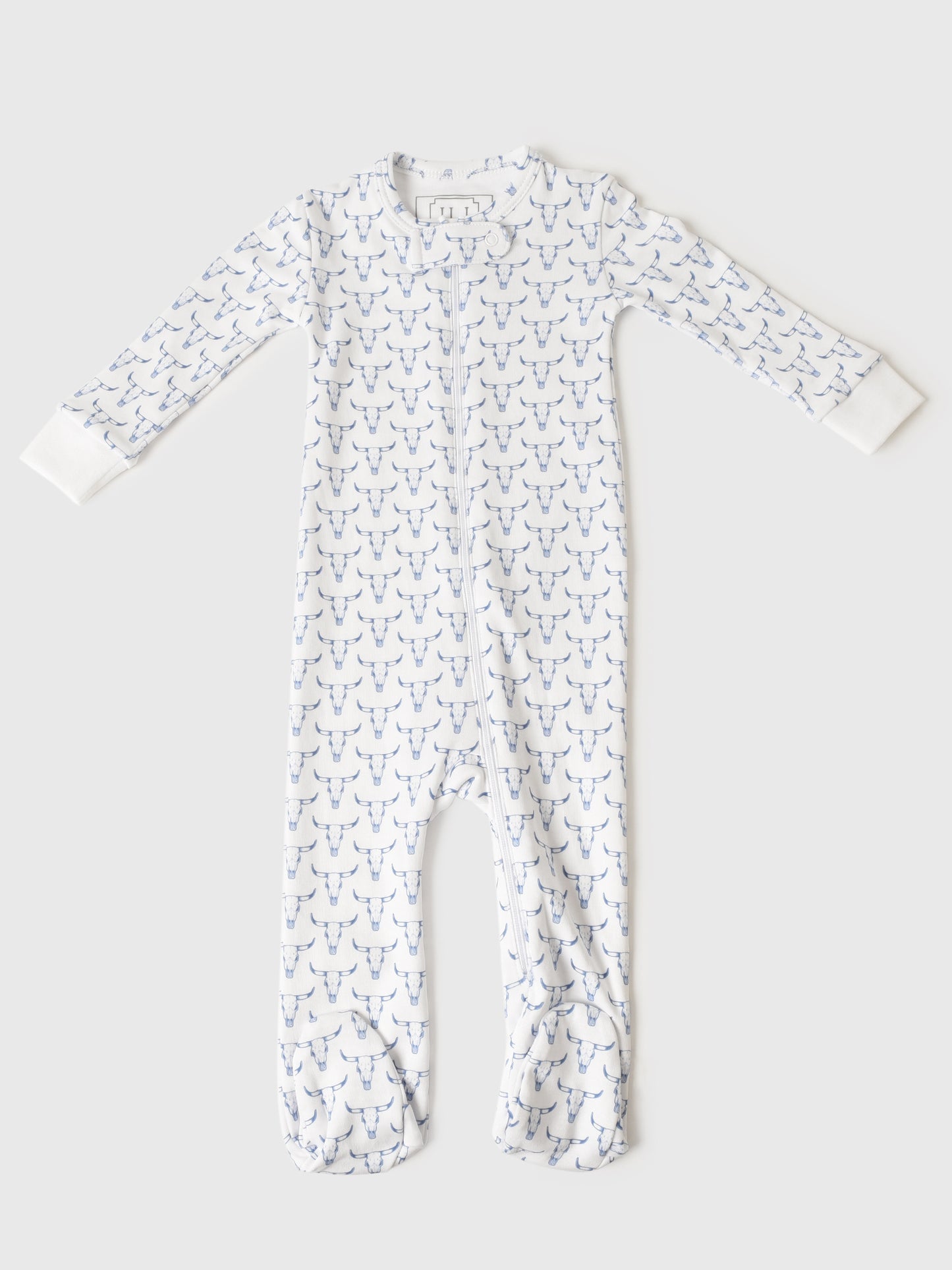 Lila And Hayes Baby Parker Zipper Pajama - Saint Bernard