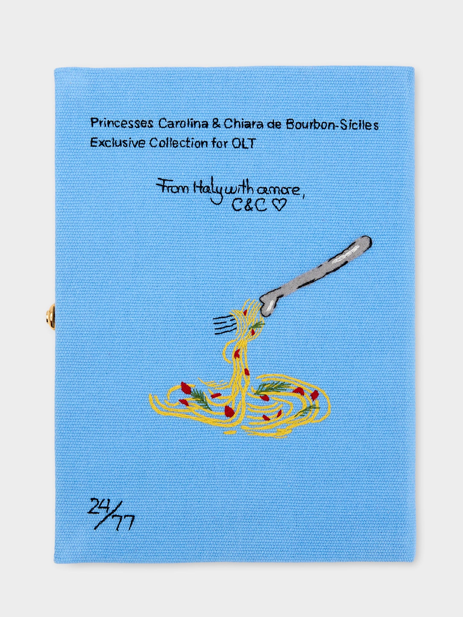 Olympia Le-Tan Spritz, Carbonara, Tiramisu & Amore Book Clutch - Saint Bernard