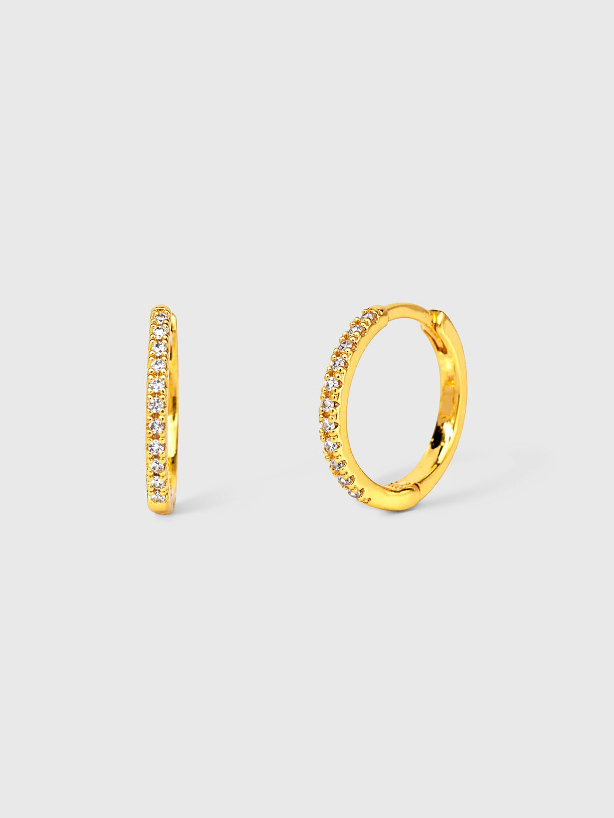 TAI Cubic Zirconia Huggie Earrings - Saint Bernard