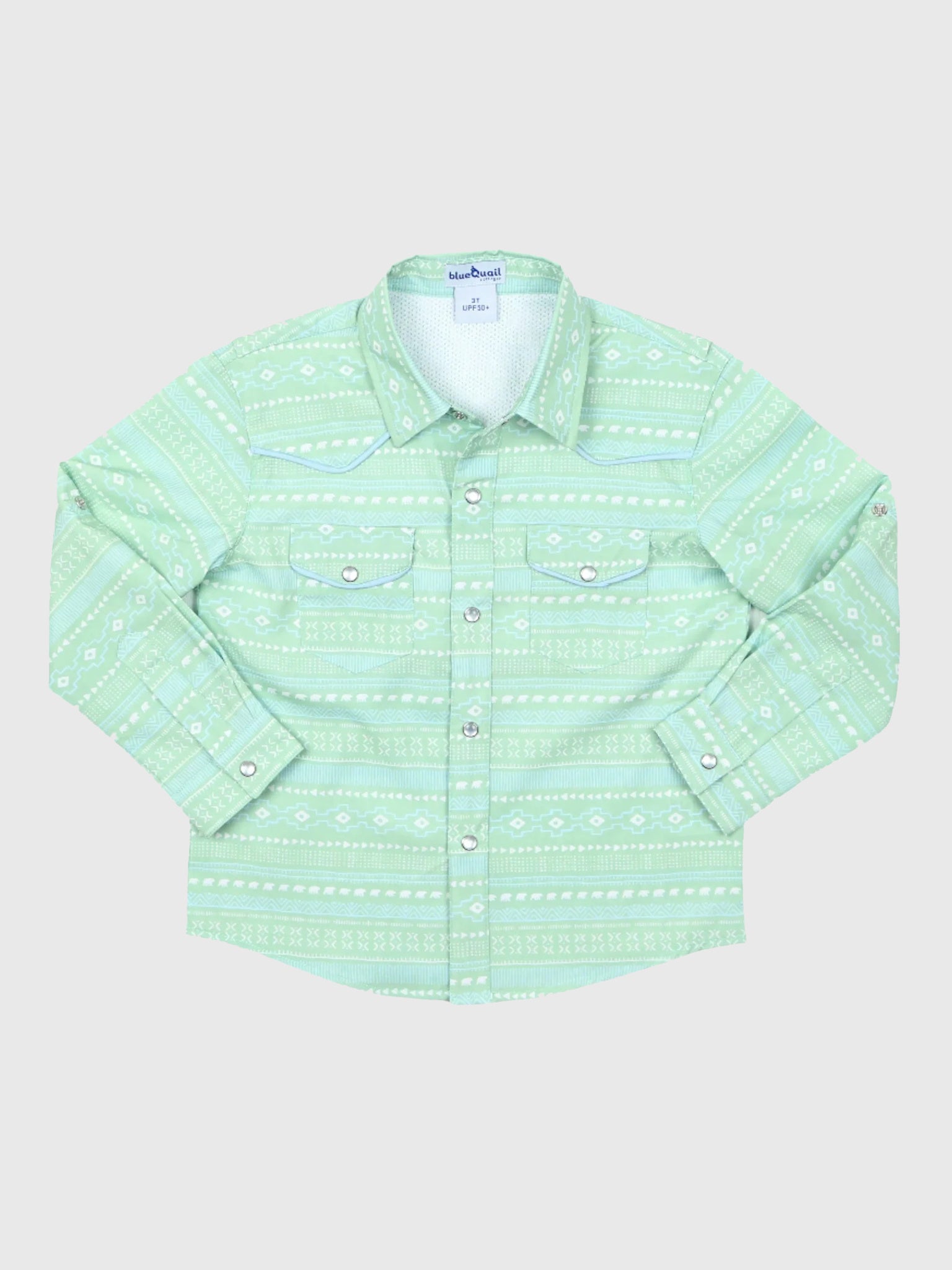 Blue Quail Boys' Pearl Snap Long Sleeve Shirt - Saint Bernard